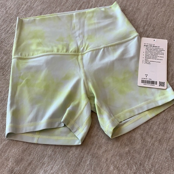 NWT lululemon align hr short 4”